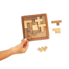 Mittimate Wooden Solid Pentomino Puzzle – Brain-Boosting Jigsaw Game for Kids (6+) | Fun, Learning & Perfect Birthday Gift