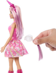 Barbie Unicorn Doll With Pink Hair, Ombre Outfit And Unicorn Accessories For Kids Ages 3+