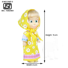 Simba Masha and The Bear 12 Cm Toy Doll With Yellow Dress Ideal For Ages 3+