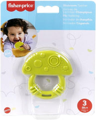 Fisher-Price Newborn Baby Toy Green Mushroom Teether BPA-Free for Tummy Time & Travel Sensory Play for Infants Ages 3+ Months