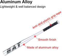 REZNOR Aluminum Alloy Thickened 32 inch Baseball Bat, Silver