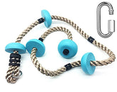 REZNOR 6.5ft Climbing Rope with 5 Plastic Knots Ideal for Tree Houses and Climbing Frames, Blue