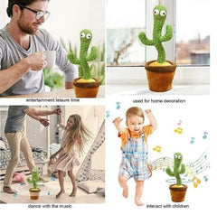 REZNOR Talking Dancing Cactus Baby Toys with Repeat Voice Sing Wriggle & Singing Recording for Kids
