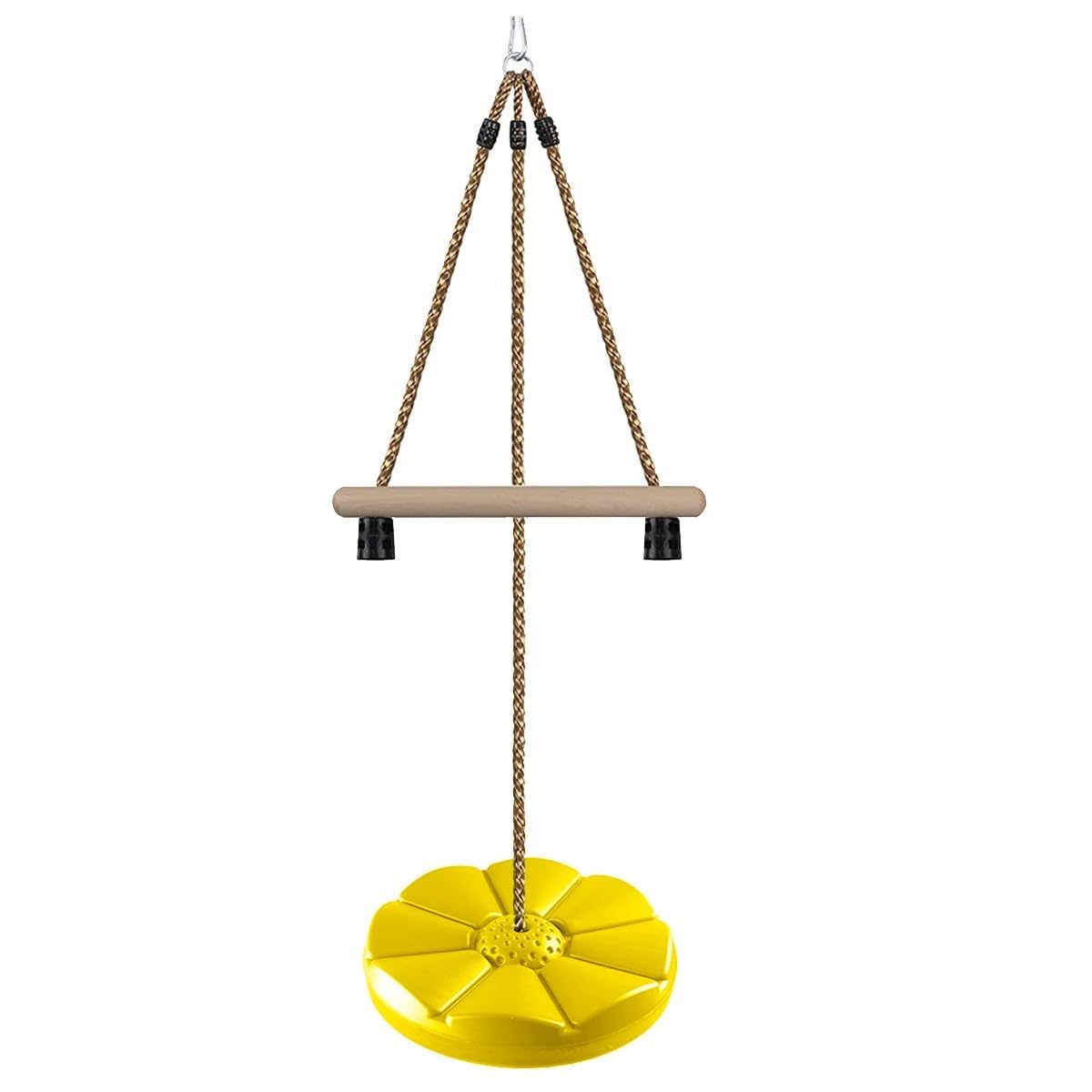 REZNOR 7FT Height Adjustable Gym Monkey Disc Bars Swing for Kids Tree Swing for Backyard, Yellow