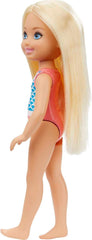 Barbie Chelsea Small Doll With Beach Swimsuit, Mermaid & wave Print, Blonde Hair & Blue Eyes For Kids Ages 3+