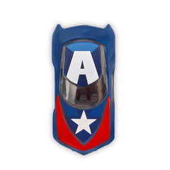 Marvel Go 1:64 Diecast Captain America Rapid Racer Toy Car For Collection For Ages 3 Years And Up