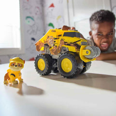 Paw Patrol Rubble Rescue Wheels - Collectable Action Car Figure For Kids 3 Years and Above