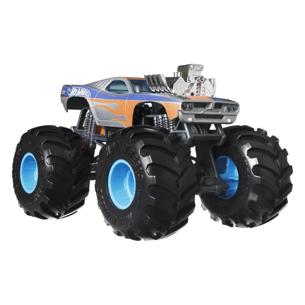 Hot Wheels 1:24 Scale Oversized Monster Truck Rodger Dodger Die-Cast Toy Truck with Giant Wheels & Cool Designs