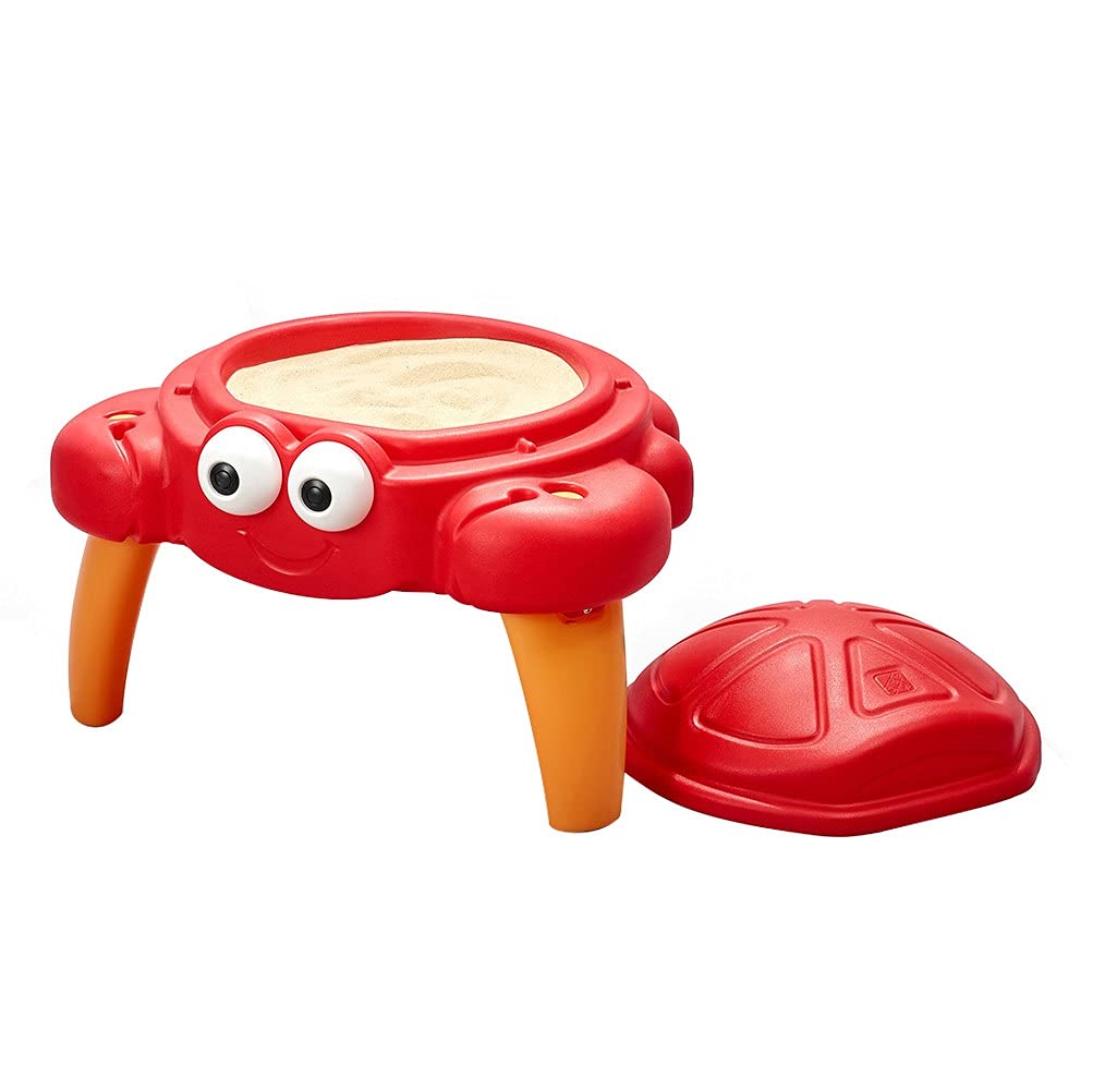 Step2 Crabbie Sand Table for Toddlers - Durable Outdoor Kids Activity Game Sandbox Toys with Lid and Accessory Set
