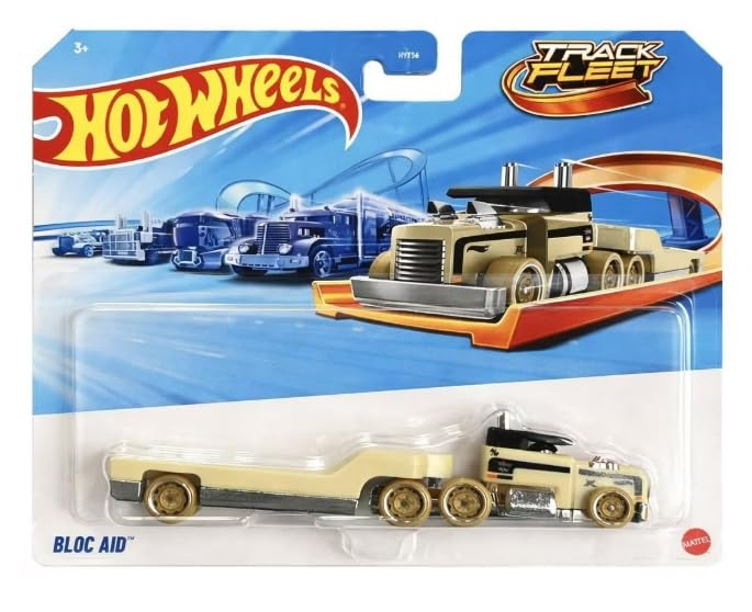 Hot Wheels Track Fleet Bloc Aid Truck for Ages 3 Years and Up