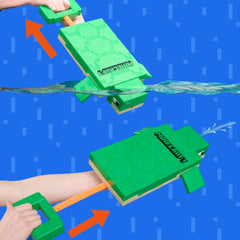 Nerf Super Soaker Minecraft Turtle Water Blaster, Pull Back Plunger Handle, Easy to Use, Outdoor Water Toys, Minecraft Toys, Gifts for Kids - Pichkari, Branded Toy Pichkari for Holi Festival, Kids 6+