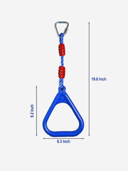 REZNOR Triangle Rings Swing Set with Locking Delta Quick Links for Indoor Jungle Gym Play Set, Blue