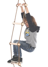 REZNOR 6.5 Feet Climbing Rope Ladder Ninja Ladder Ninja Warrior Slackline Ladder Rope Swing For Children, 6 Rungs