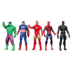 Marvel 6 Inch Super Heroes Iron Man, Spider-Man, Captain America, Hulk, Black Panther Action Figure, Pack Of 5