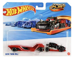Hot Wheels Track Fleet Semi Twin Mill Truck for Ages 3 Years and Up