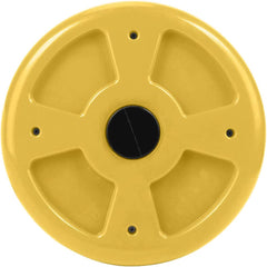 REZNOR Plastic Platforms Disc Tree Swing Seat Climbing Knot Rope With Carabiner Hook For Kids, Yellow