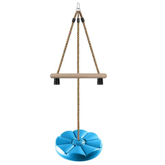 REZNOR 7FT Height Adjustable Gym Monkey Disc Bars Swing for Kids Tree Swing for Backyard, Blue
