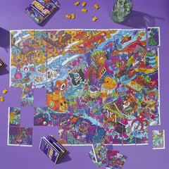 Hasbro Gaming Puzl It Aqua Adventure Competitive Puzzle Card Game for Ages 7 and Up