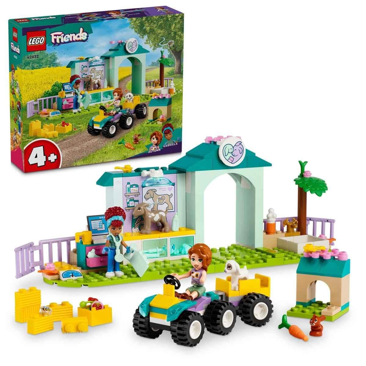 LEGO Friends Farm Animal Vet Clinic Toy Veterinary Care Building Kit For Ages 4+