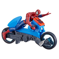 Marvel Spider-Man Web Cycle with 6-Inch-Scale Collectible Spider-Man Action Figure Set for Kids Ages 4 Years and Up