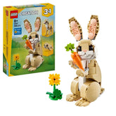 LEGO Creator 3in1 Cute Bunny Toy Animal Building Kit For Ages 8+