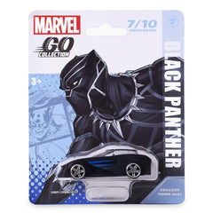 Marvel Go 1:64 Diecast Black Panther Rapid Racer Toy Car For Collection For Ages 3 Years And Up