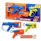 Nerf N Series Triple Action Pack, 3 Blasters, 12 N1 Darts Compatible Only with N Series Blasters, Outdoor Games for Kids, Ages 8+