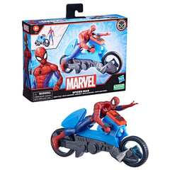 Marvel Spider-Man Web Cycle with 6-Inch-Scale Collectible Spider-Man Action Figure Set for Kids Ages 4 Years and Up