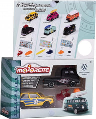 Majorette Volkswagen The Originals 2 Pieces Set - Design & Style May Vary, Only 1 Pack Included