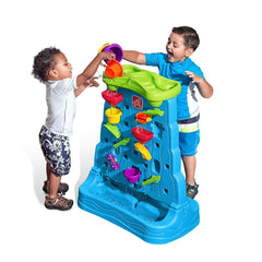 Step 2 Waterfall Discovery Wall | Double-Sided Outdoor Water Play Set with 13-Pc Water Accessory Set