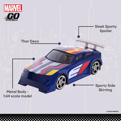 Marvel Go 1:64 Diecast Thor Battle SUV Toy Car for Collection for Ages 3 years and up