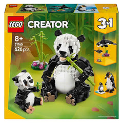 LEGO Creator 3in1 Wild Animals Panda Family Toy Building Kit For Ages 8+