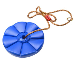 REZNOR Plastic Button Monkey Round Disc Rope Swing for Kids, Blue