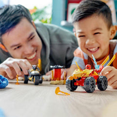 LEGO Ninjago Kai and Ras’s Car and Bike Battle Building Kit for Ages 4+