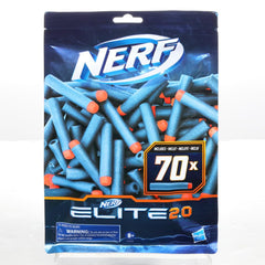 Nerf Elite 2.0 70-Dart Refill Pack,70 Official Foam Darts,Compatible with All Nerf Blasters That Use Elite Darts
