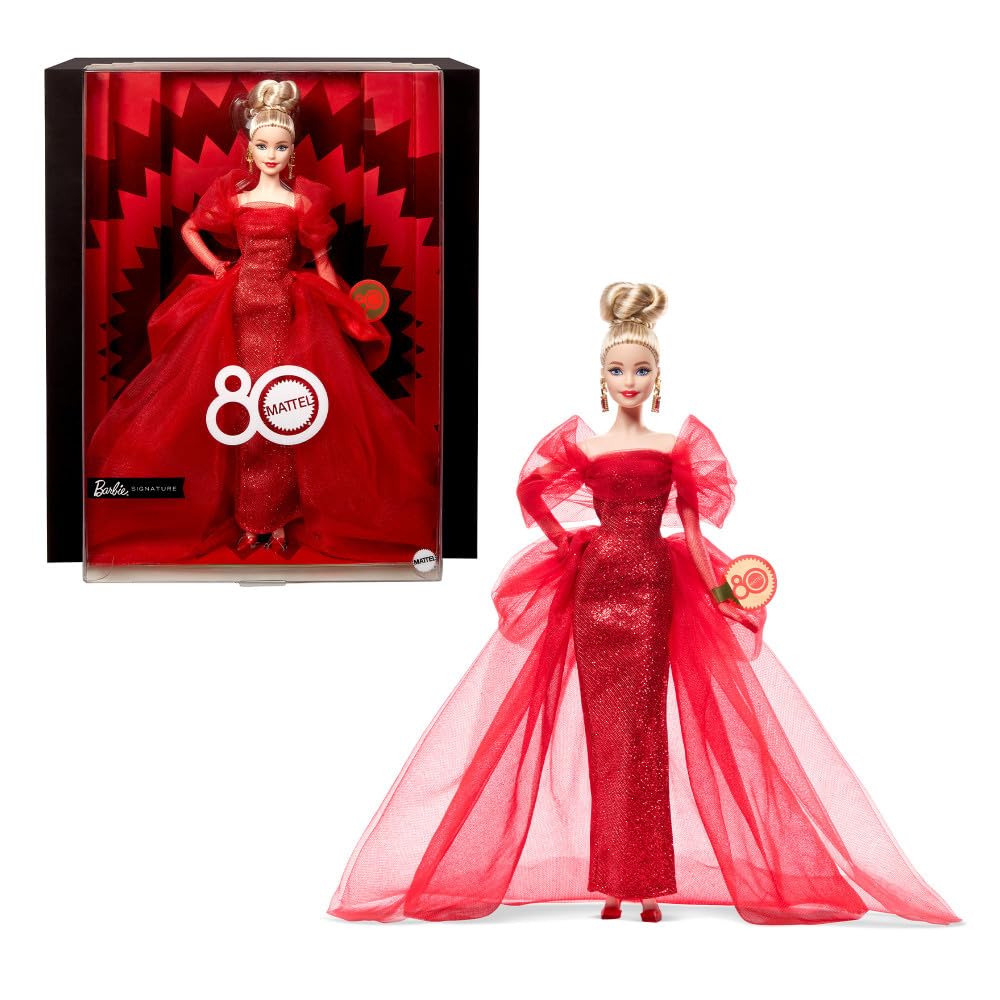 Barbie Signature Collectible Doll For Mattel 80th Anniversary For Kids Ages 3+