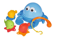 Simba ABC Bathing Crab with 3 Water Floating Fish Bath Squeeze Toys for Kids