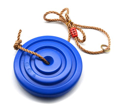 REZNOR Plastic Button Monkey Round Disc Rope Swing for Kids, Blue