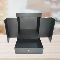 PartyCorp Card Board Surprise Cake Box with One Drawer Gift Box for DIY Customized Photo and Party Decoration