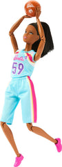 Barbie Made To Move Career Basketball Player Doll With Uniform And Ball For Kids Ages 3 Years And Up
