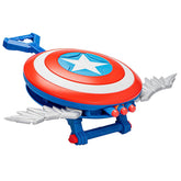 Marvel Mech Strike Mechasaurs Captain America Redwing NERF Blaster with 3 Darts for Kids Ages 5 Years and Up