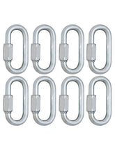 REZNOR Oval Shape Stainless Steel Screw Link Snap Hook Carabiner Swing Hook, Pack of 8
