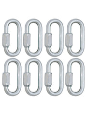 REZNOR Oval Shape Stainless Steel Screw Link Snap Hook Carabiner Swing Hook, Pack of 8