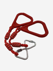 REZNOR Triangle Rings Swing Set with Locking Delta Quick Links for Indoor Jungle Gym Play Set, Red