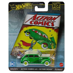 Hot Wheels 1:64 Scale Premium DC Action Comics #1 Action Sedan Toy Car For Ages 4+