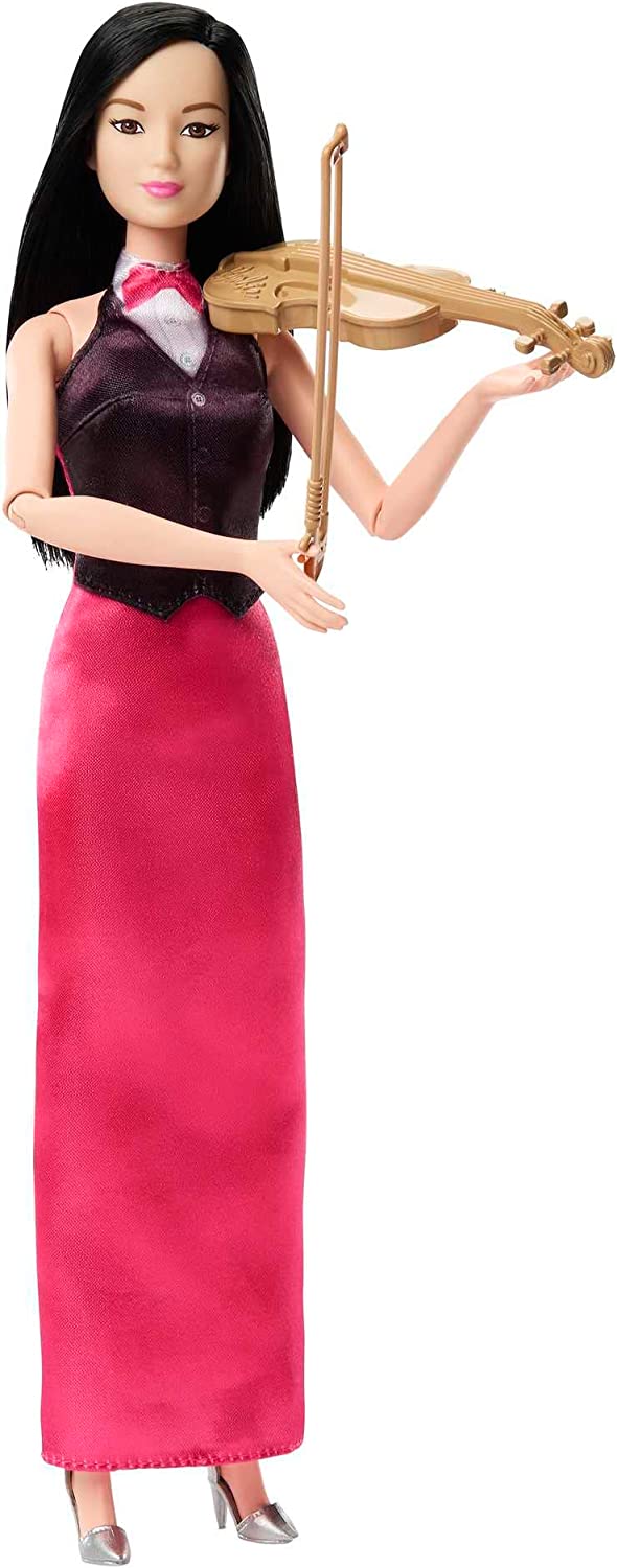 Barbie Career Violinist Musician Doll with Violin and Bow for Kids Ages 3+
