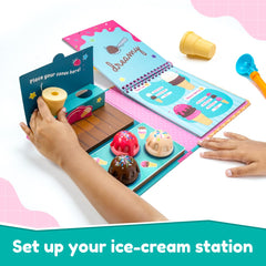 Bloomingo Dream Of Ice Cream Kitchen Pretend Playset For Kids Ages 3-7 Years