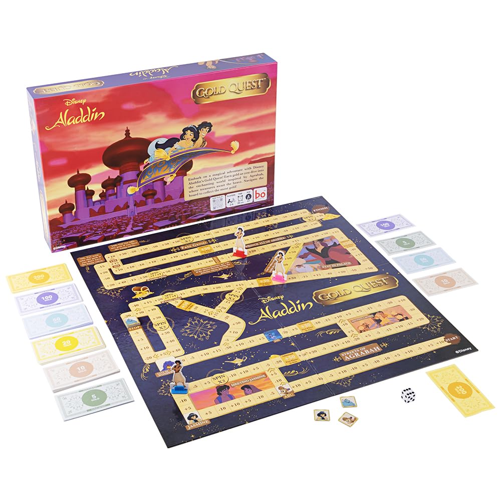 BO Games Gold Quest, Aladdin | Adventure with Disney's Aladdin, Where Treasures Await The Brave. | Ages 6 and Up