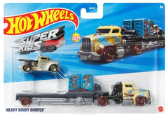 Hot Wheels Super Rigs Heavy Doody Dumper With 1 Hot Wheels 1:64 Scale Car for Ages 3 Years Old&Up (JCM45)
