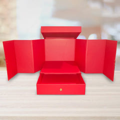 PartyCorp Card Board Surprise Cake Box with One Drawer Gift Box for DIY Customized Photo and Party Decoration